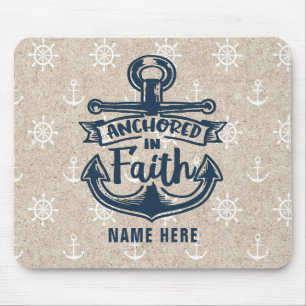 Mousepad A Fé Náutica Moderna É Minha Âncora