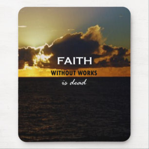 Mousepad A fé sem trabalhos está inoperante