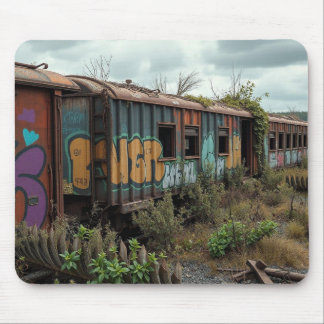 Mousepad A Ferrovia Esquecida – Trem Abandonado com Grafite