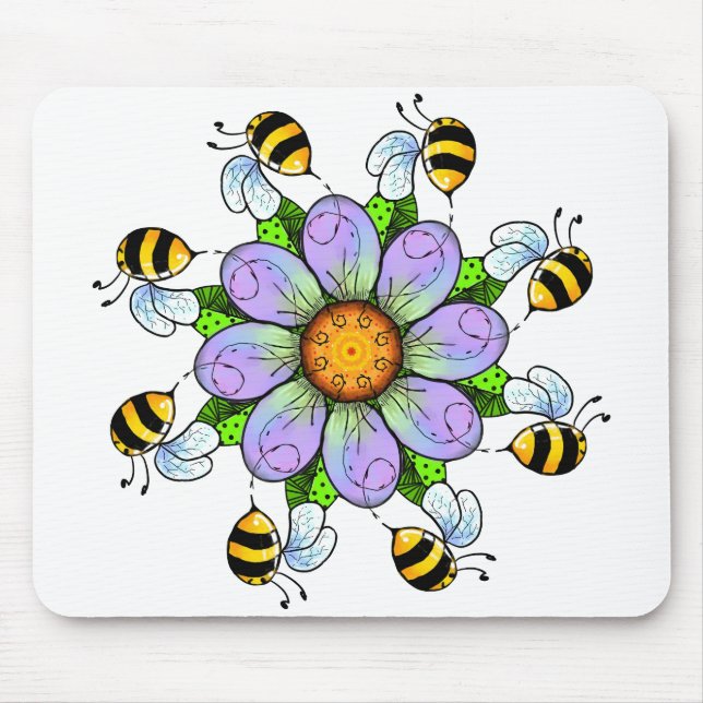 Mousepad A flor e as abelhas (Frente)
