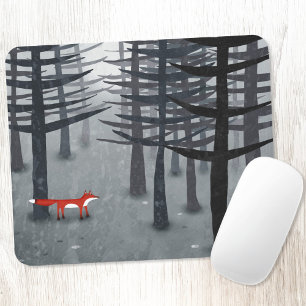 Mousepad A Fox e a Paisagem Florestal Ombré