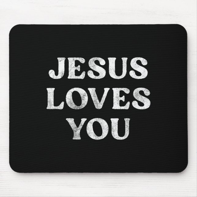 Mousepad A Frase Jesus Te Ama Em Um  (Frente)