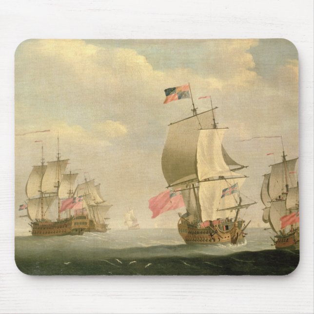 Mousepad A frota inglesa sob a vela (Frente)