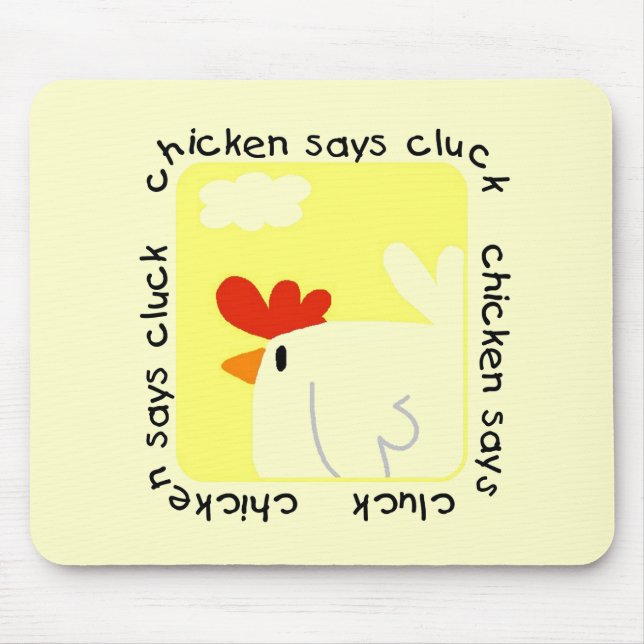 Mousepad A galinha diz o camiseta e os presentes do Cluck (Frente)