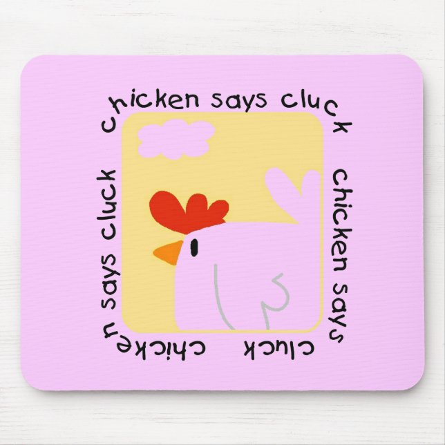 Mousepad A galinha diz o camiseta e os presentes do Cluck (Frente)