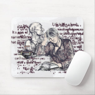 Mousepad A garota lendo um livro