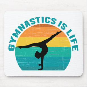 Mousepad A ginástica é a vida linda Gymnast Teal