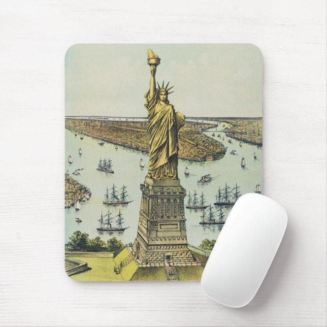 Mousepad A Grande Estátua de Bartholdi, Estátua da Liberdad (Com mouse)