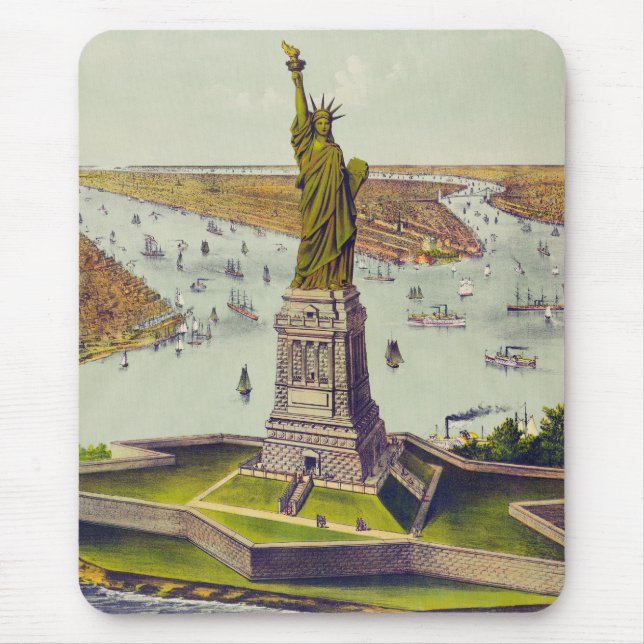 Mousepad A Grande Estátua de Bartholdi, Estátua da Liberdad (Frente)