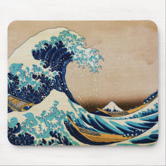 Mousepad A grande onda pelo japonês do vintage de Hokusai