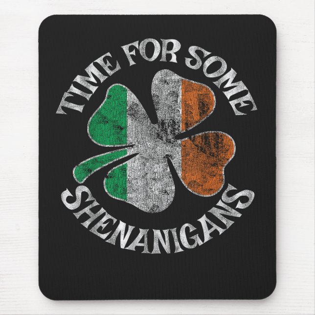 Mousepad A Hora do Dia de São Patrício para Algumas Travess (Frente)