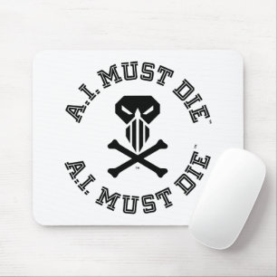 Mousepad A.I. Must Die™ Logotipo (Fonte Universitária) Tape