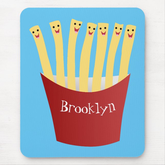 Mousepad A ilustração de desenho animado de comida rápida d (Frente)