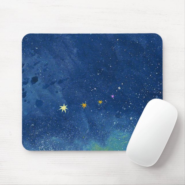 Mousepad A ilustração do céu estrelado (Com mouse)