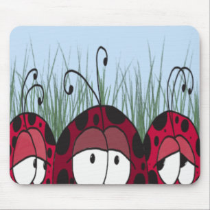 Mousepad A ilustração dos Três Amigos Ladybug