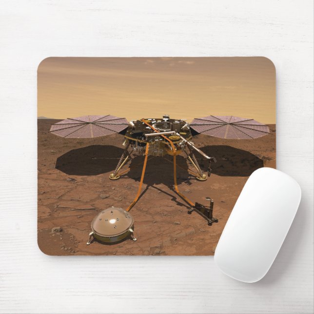 Mousepad A Insight Lander Operando Na Superfície De Marte. (Com mouse)
