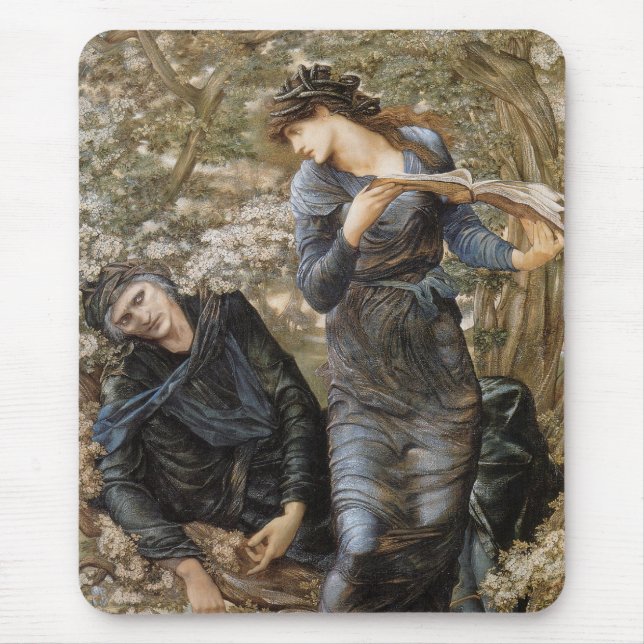 Mousepad A invasão de Merlin (Edward Burne-Jones) por Vivie (Frente)