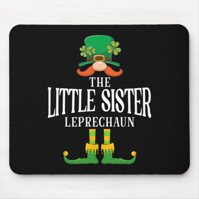 Mousepad A Irmãzinha Leprechaun Dia de São Patrício Jogo de (Frente)