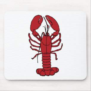 Mousepad a lagosta é vermelha
