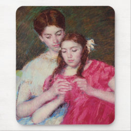 Mousepad A lição de crochê (duas irmãs)