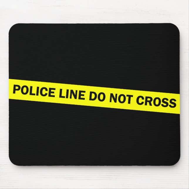 Mousepad a linha de polícia não se cruza (Frente)