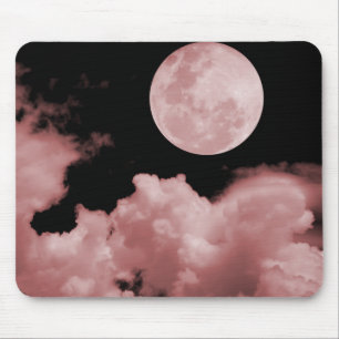 MOUSEPAD A LUA CHEIA NUBLA-SE O VERMELHO
