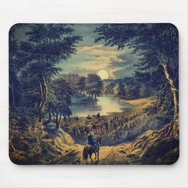 Mousepad A Lua De Colheita, Currier & Ives: (Frente)