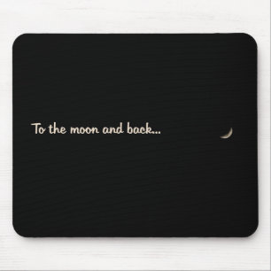Mousepad À lua e à parte traseira