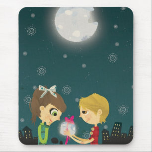 Mousepad À lua e à parte traseira