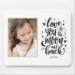 Mousepad À Lua E Ao Fundo Foto Personalizada De COR EDITÁVE<br><div class="desc">Presente personalizado de fotografia desenhado por Berry Berry Sweet. Visite nosso site em www.berryberrysweet.com para obter artigos modernos de papelaria e presentes personalizados.</div>