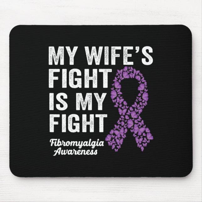 Mousepad A Luta da minha esposa é a minha Luta Contra a Fib (Frente)