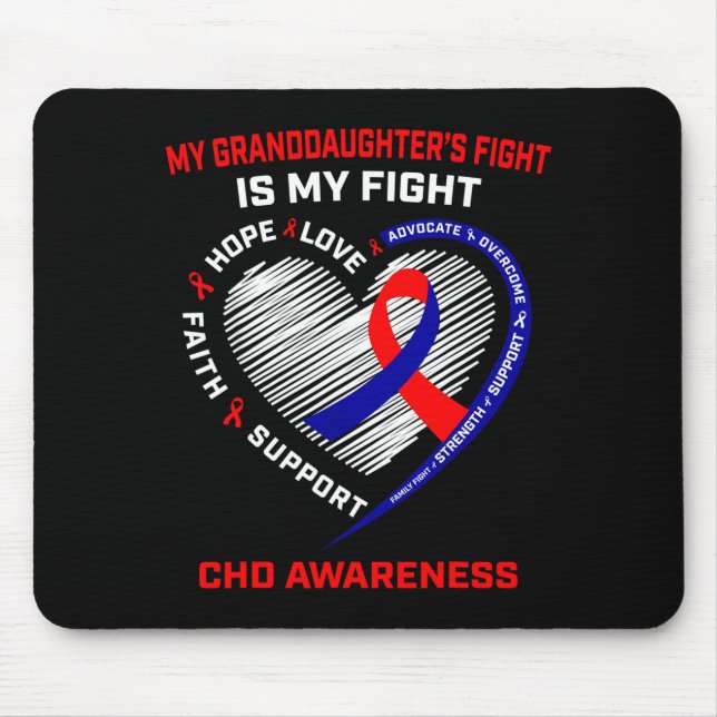 Mousepad A Luta Da Minha Netas É Minha Luta Chd Doença Card (Frente)