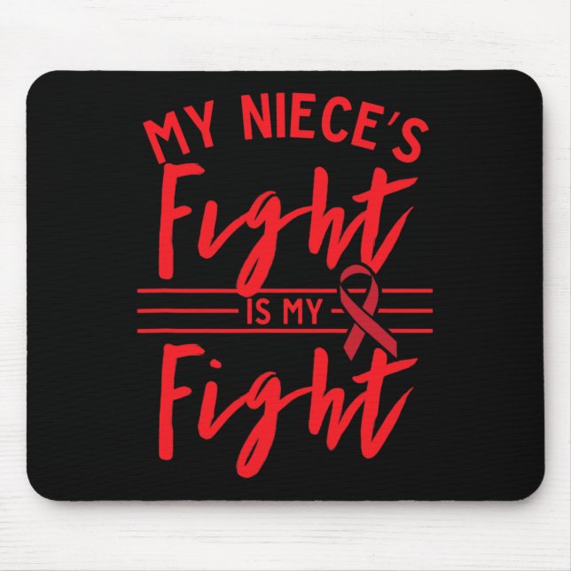 Mousepad A Luta da minha sobrinha é a minha Luta contra a D (Frente)