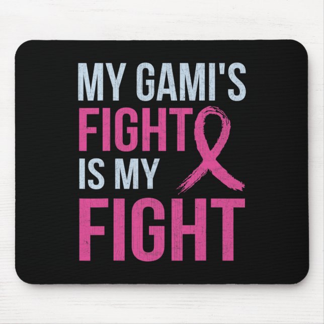 Mousepad A Luta de mês de consciência do câncer de mama Min (Frente)