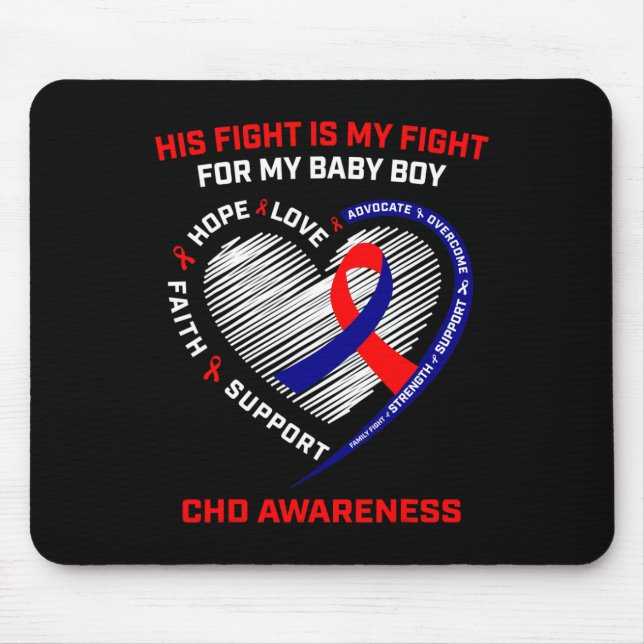 Mousepad A luta dele é a minha luta Bebê Menino Conscientiz (Frente)