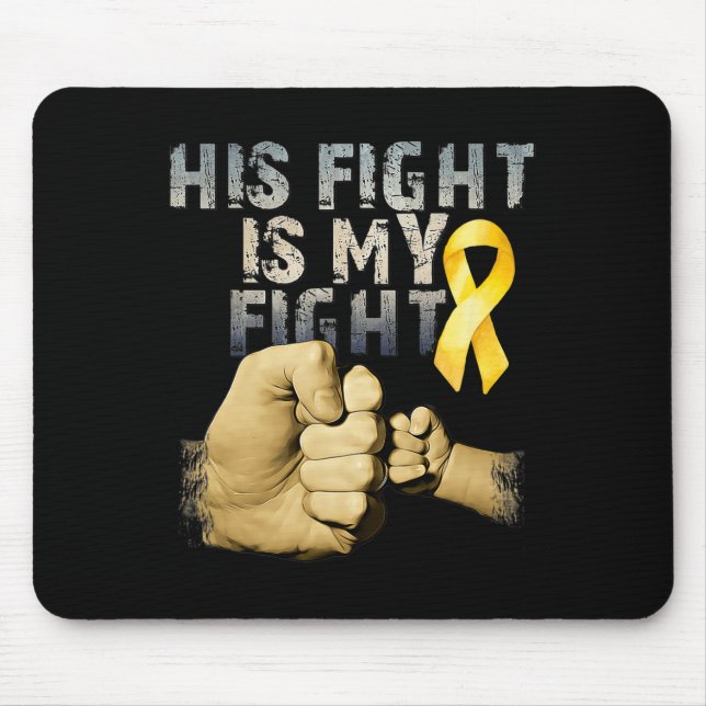 Mousepad A luta dele é a minha luta Conscientização do Cânc (Frente)