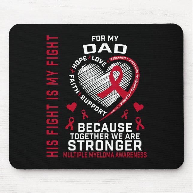 Mousepad A luta dele é a minha luta Papai Conscientização d (Frente)