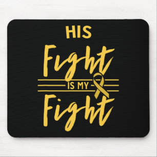 Mousepad A Luta Dele É Minha Luta Conscientização do Câncer