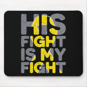 Mousepad A Luta Dele É Minha Luta Conscientização do Câncer