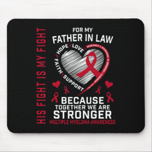 Mousepad A Luta Dele é Minha Luta Sogro Mieloma Múltiplo