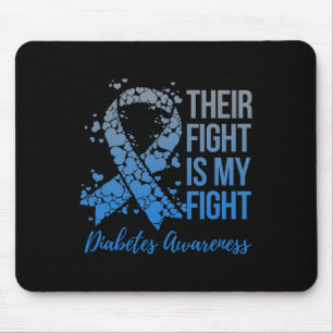 Mousepad A Luta Deles É Minha Luta Suporte Guerreiro Diabet