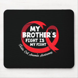 Mousepad A Luta do Meu Irmão é a Anemia das Células Falcifo