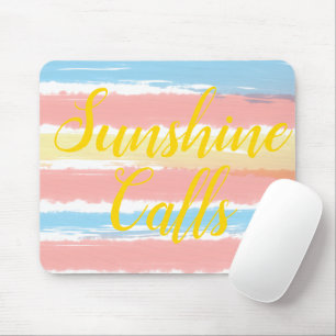 Mousepad A luz do sol chama listras amarelas azuis