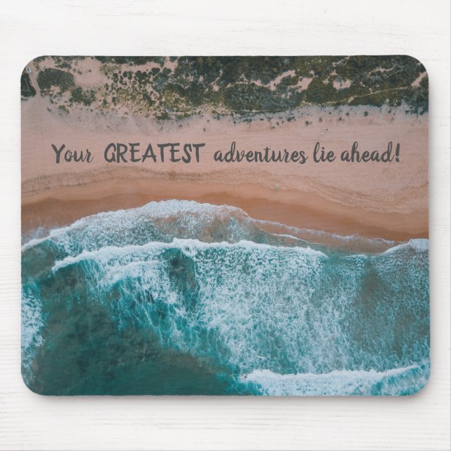 Mousepad A maior aventura da cena da praia, (Frente)