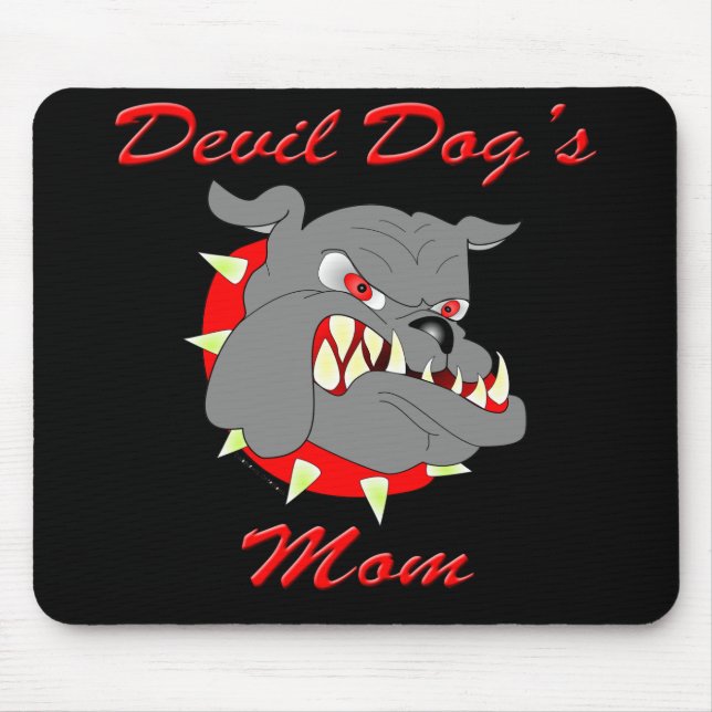 Mousepad A mamã de cão de diabo do USMC (Frente)