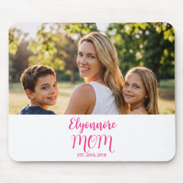 Mousepad A mamãe estabeleceu o nome do script rosa