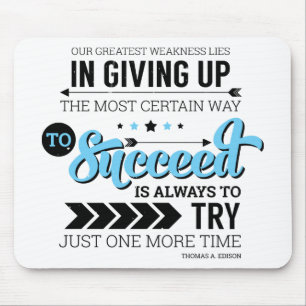 Mousepad A maneira de se ter sucesso com a citação motivaci