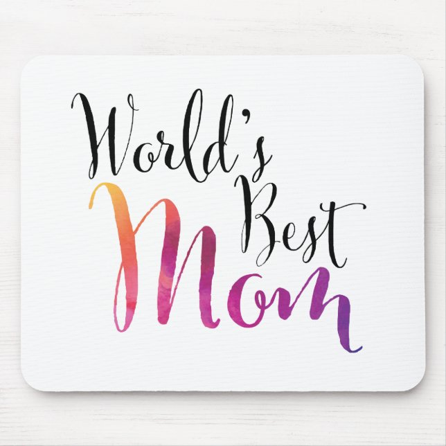 Mousepad A melhor mamã do mundo (colorida) (Frente)