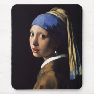 Mousepad A menina com o brinco da pérola por Vermeer