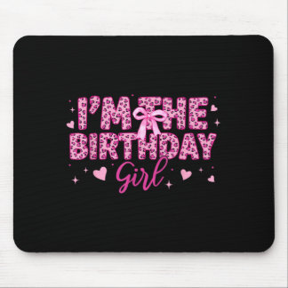 Mousepad A menina de aniversário leopardo rosa onça animal